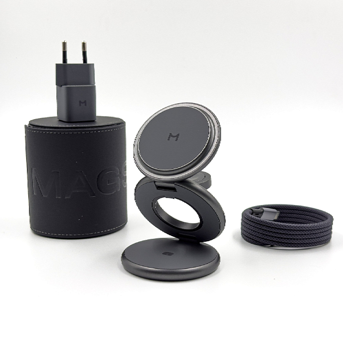 Беспроводная зарядка Magssory Signature Disc Pro Qi2 Midnight 3in1 for Apple - рис.12