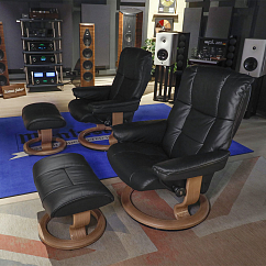 Кресло для прослушивания Stressless Mayfair M Classic Set Paloma Black Oak