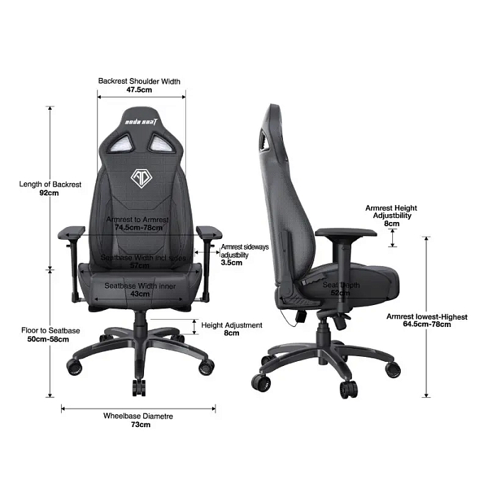 Компьютерное кресло AndaSeat Throne Black - рис.9