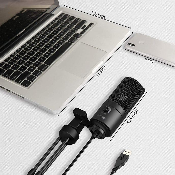 Микрофон для стриминга и игр Fifine K669 Black - рис.1