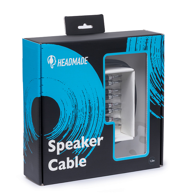 Кабель HeadMade Speaker Cable 2x2.5 Bn/Bn Black 1.5m_УЦ - акустический кабель разъёмы банан-банан - рис.5