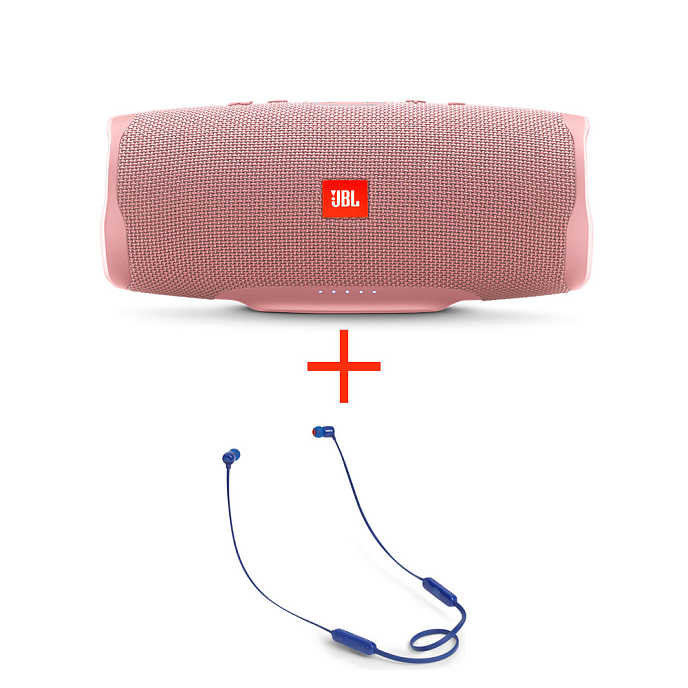 Портативная колонка JBL Charge 4 Pink + T110 BT Blue - рис.0