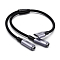 Ugreen AV144 (30732) USB Type C Male to 2*3.5mm Female grey кабель разветвитель 25сm_OpenBox