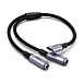 Кабель Ugreen AV144 (30732) USB Type C Male to 2*3.5mm Female grey кабель разветвитель 25сm_OpenBox - рис.0