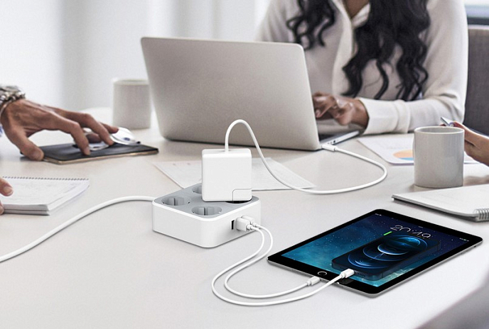 Сетевой фильтр Tessan TS-302-C Grey - рис.1