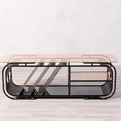 Стойка для Hi-Fi F2F Мелодия Glossy Black Bronze Dark Brown