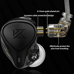 Наушники внутриканальные KZ ZEX Pro with Mic Black