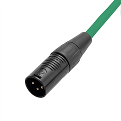 Кабель HeadMade Pro XLR-M - 6.3mm stereo Green 3m