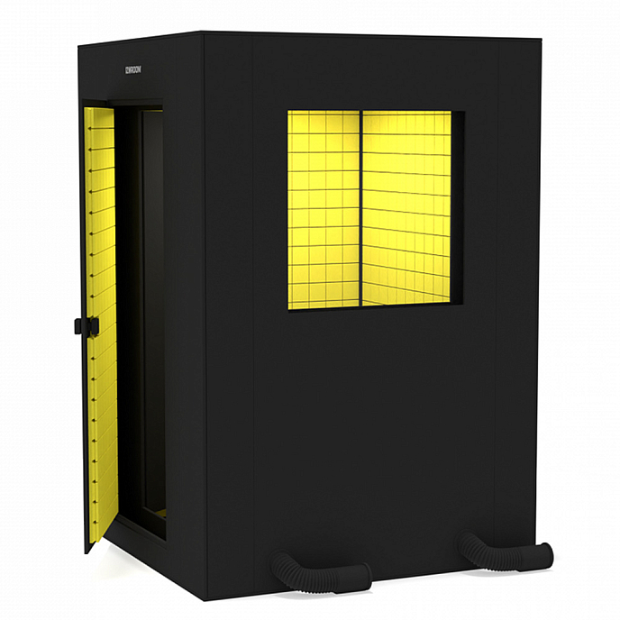 Акустическая кабина IzoRoom Comfort Plus with window Beige Blue - рис.1