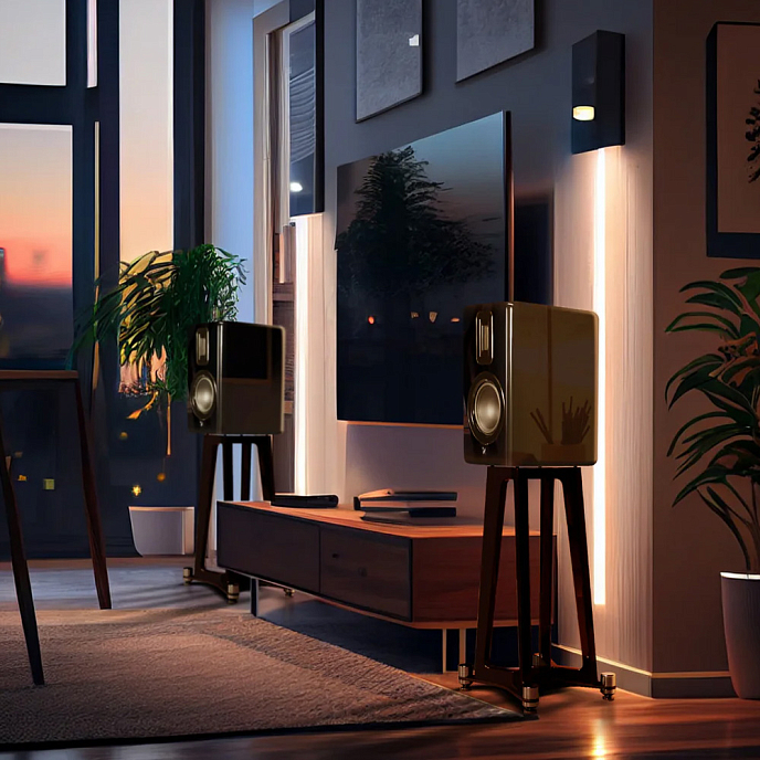 Полочная акустика Quad Revela 1 Walnut Black - рис.9