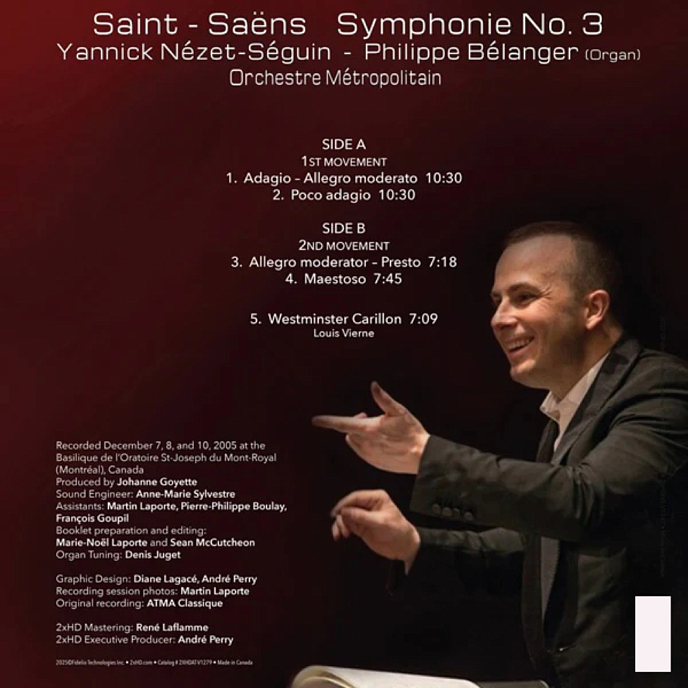 Виниловая пластинка Yannick Nezet-Seguin, Camille Saint-Saens: Symphony No.3 (Organ Symphony) (Audiophile) LP - рис.2