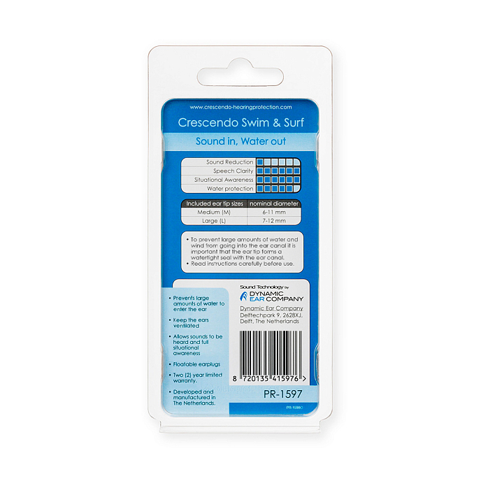 Беруши для плавания Dynamic Ear Company Crescendo Swim Surf 5 - рис.1