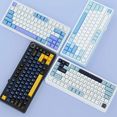 Клавиатура AULA F75 Gray Switches Purple-Beige-Green