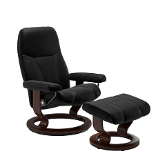 Кресло для прослушивания Stressless Consul M Classic Batick Black Mahogany