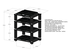 Стойка для Hi-Fi VOXmodule Massimo Chiaro 01/4 Black