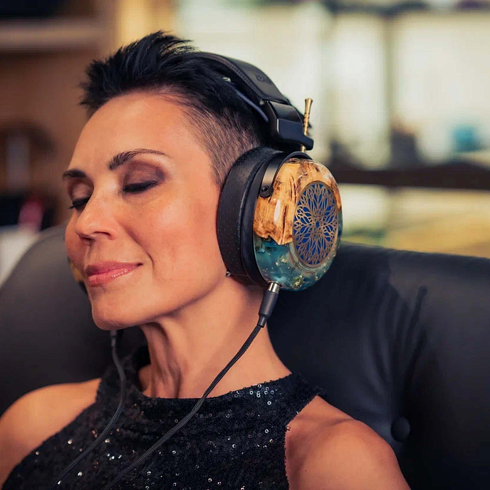 Наушники полноразмерные ZMF Atrium LTD Green Ish Leather 4-pin xlr ofc cable + 6.35mm - рис.26