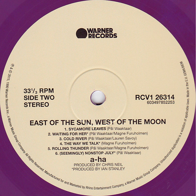 Пластинка a-ha – East Of The Sun West Of The Moon LP - рис.3