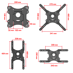 Кронштейн для монитора Uniteki FML40 Black