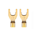Коннектор AudioQuest P10M Hanging Crimp Spade Gold - рис.0
