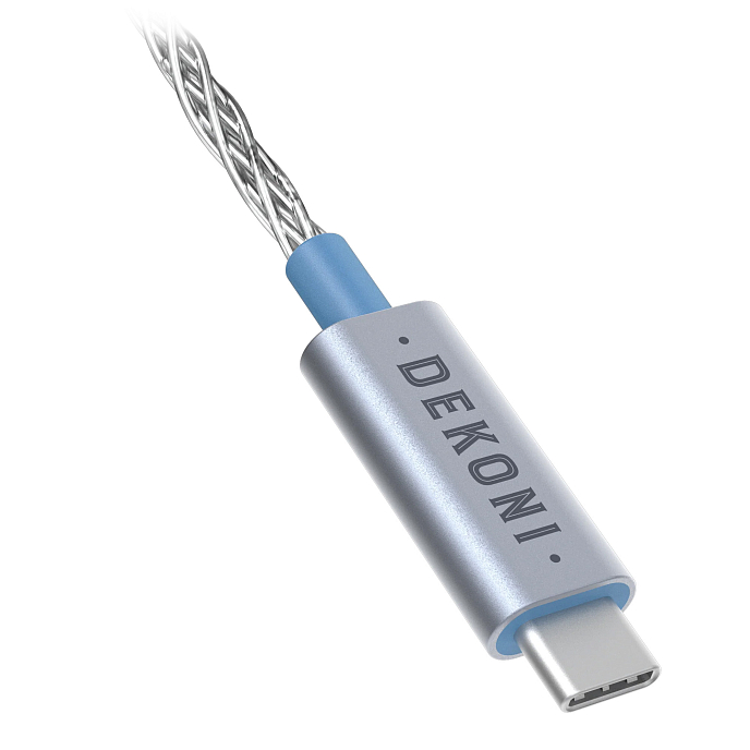 Кабель Dekoni Audio Ensemble USB-C DAC/AMP 52 length Braided Silver - рис.1