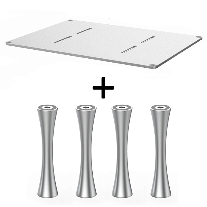 Стойка для Hi-Fi ddHiFi HS550 + SR85 x 4 Anodized Silver/Silver - рис.0