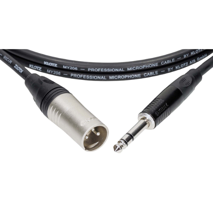 Кабель Klotz M1MS1K0500 Black XLR(m) – Jack 6.3 5m - рис.1
