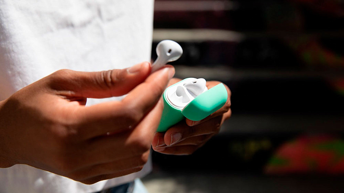 Чехол для Airpods uBear Touch Case for Apple AirPods Mint - рис.6