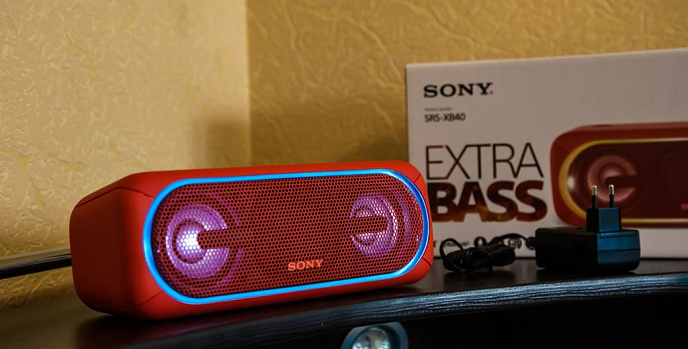 Портативная колонка SONY SRS-XB40 Blue - рис.5