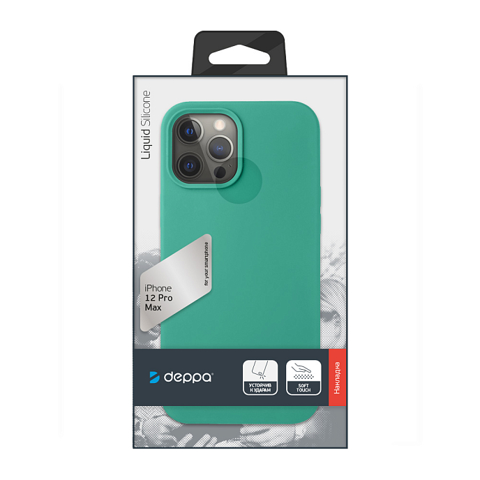 Чехол для смартфонов Deppa Liquid Silicone for Apple iPhone 12 Pro Max Green - рис.5