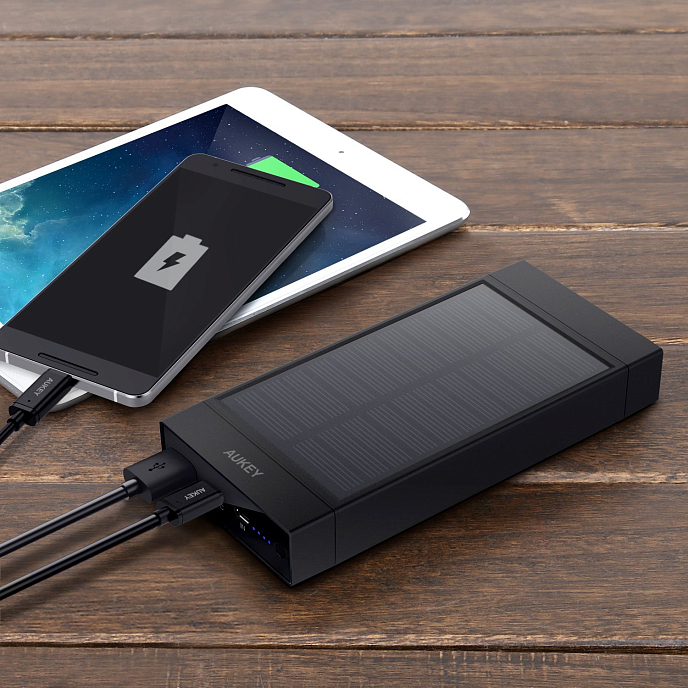 Внешний аккумулятор Aukey PowerBank PB-P23 16000mAh Solar - рис.1