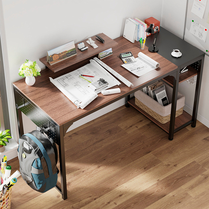 Компьютерный стол EUREKA ZX-SS140B-RWB Reclaimed Wood - рис.3