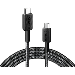 Кабель Anker 322 USB-C to USB-C Cable Braided black 0.9m