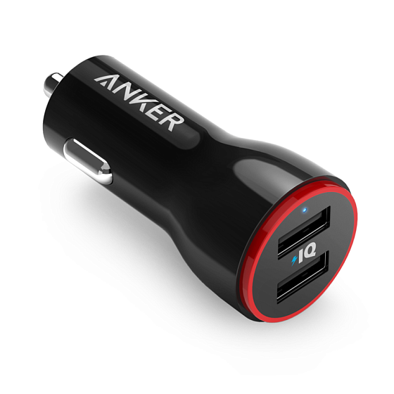 Автомобильное зарядное устройство Anker PowerDrive 2 24W Black - рис.0