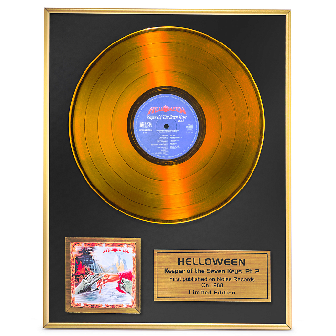 Сувенир VinylLab Платиновый диск в рамке Hallowen черный - рис.0