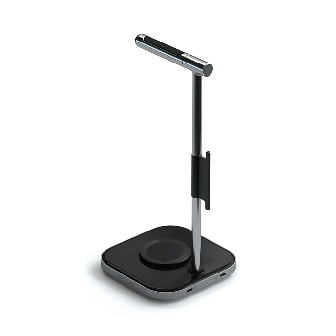 Подставка для наушников Satechi 2-in-1 Headphone Stand with Wireless Charger Grey - рис.1