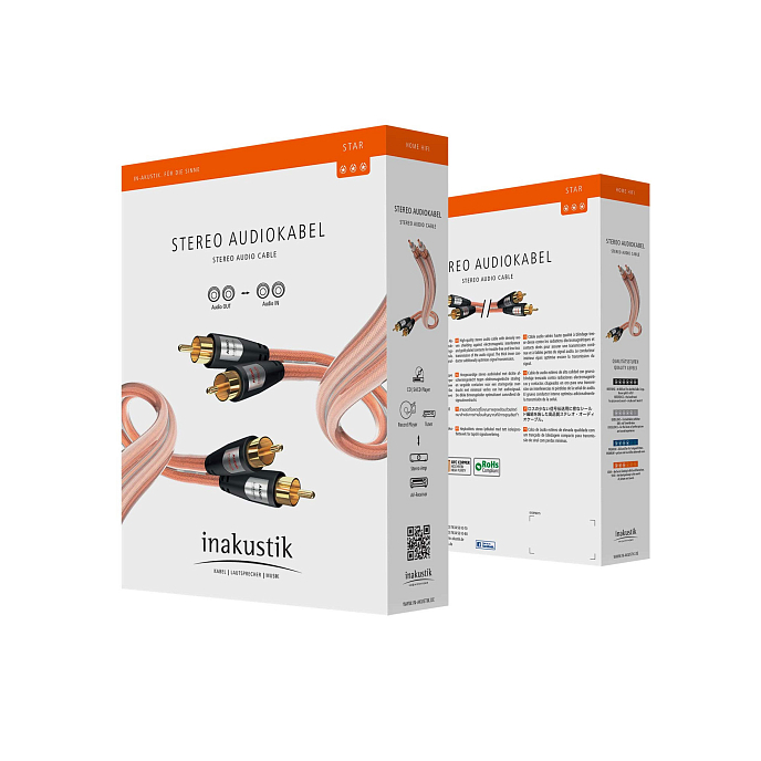 Кабель Inakustik Star Audio Cable 2RCA - 2RCA Transparent 3m - рис.2