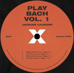 Виниловая пластинка Jacques Loussier; Christian Garros; Pierre Michelot - Play Bach No.1