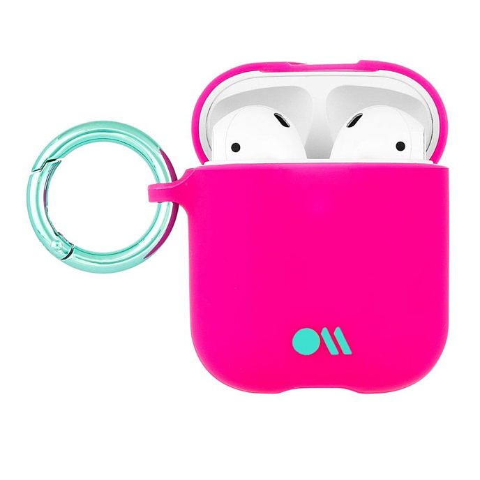 Чехол для Airpods Case-Mate AirPods Hook Ups Case & Neck Strap Fuchsia Dark Pink - рис.0