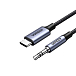 Кабель Ugreen CM450 USB-C - Jack 3.5mm Grey 1m - рис.1 Кабель Ugreen CM450 USB-C - Jack 3.5mm Grey 1m - рис.1