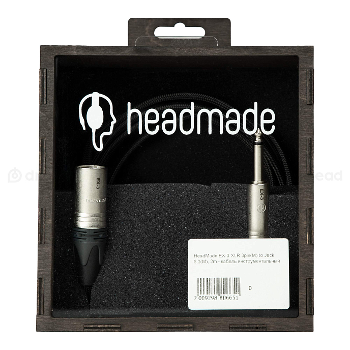 Кабель HeadMade EX-3 - XLR3 - 6.3mm, 2m - рис.1