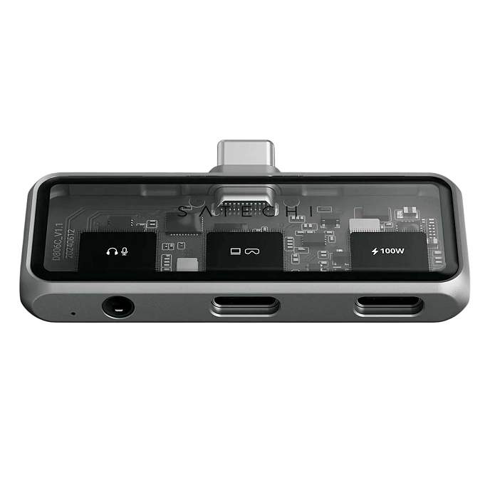 USB HUB Satechi Mobile XR Hub PD 100W With Audio Grey - рис.0