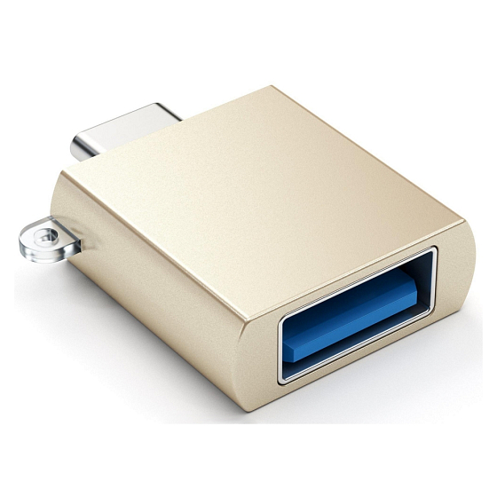 Переходник Satechi Aluminum Type-C-USB 3.0 Gold - рис.0