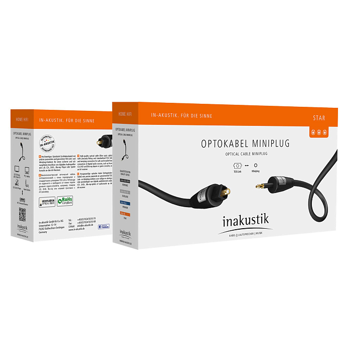Кабель Inakustik Star Optical Cable Toslink - Miniplug 1.5m - рис.1