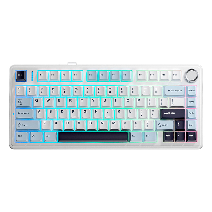 Клавиатура AULA F75 Reaper Switches Light Blue-White-Black-Purple - рис.0