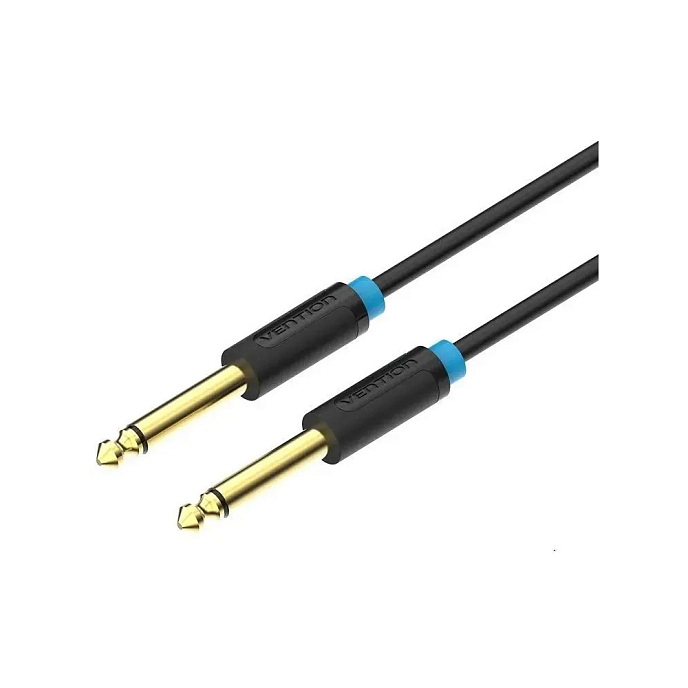 Кабель Vention 6.35mm Male - 6.35mm Male Black 1m - рис.0