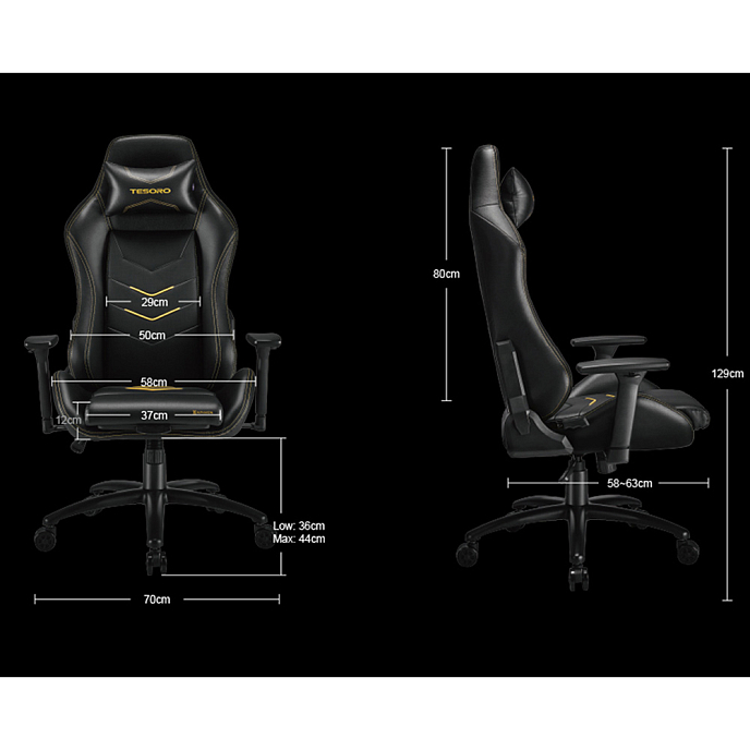 Компьютерное кресло TESORO Alphaeon S3 TS-F720 Yellow - рис.11