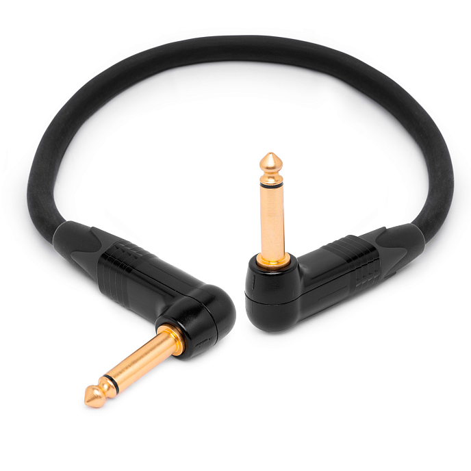 Кабель HeadMade Pro 6.3mm mono - 6.3mm mono Angled 0.15m - рис.1