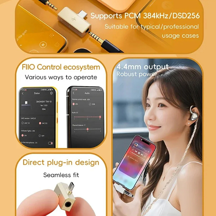 Усилитель-ЦАП для наушников FiiO Snowsky Tiny B Black - рис.5