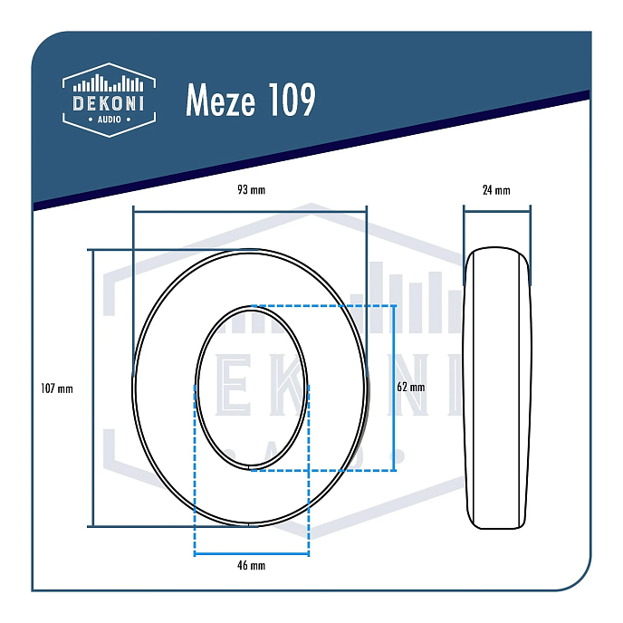 Амбушюры Dekoni Audio Elite Fenestrated Sheepskin Ear Pads for Meze 109 - рис.7