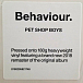 Виниловая пластинка Pet Shop Boys - Behaviour. - рис.1